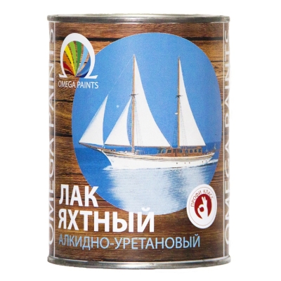 Лак яхтный алкидно-уретановый Omega Paints матовый (0.8 кг)