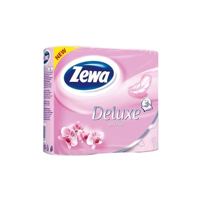 Бумага туалетная SCA ЗЕВА Делюкс  3-х слойная  розовая с ароматом орхидеи 4 шт