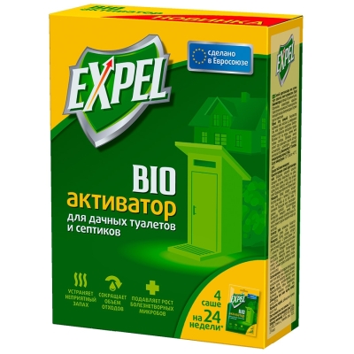 Биоактиватор для выгребных ям и дачных туалетов и септиков (4+2 саше) Expel UPECO TS0001