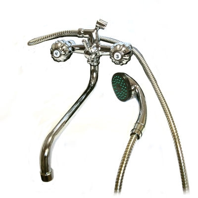 Смеситель для ванны TSARSBERG с шаровым переключателем душа, керамика, металлический маховик 111-41