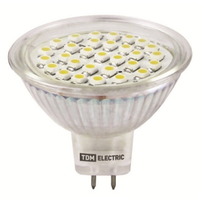 Лампа светодиодная LED MR16 3 Вт GU5.3 3000 K теплый свет TDM ЕLECTRIC
