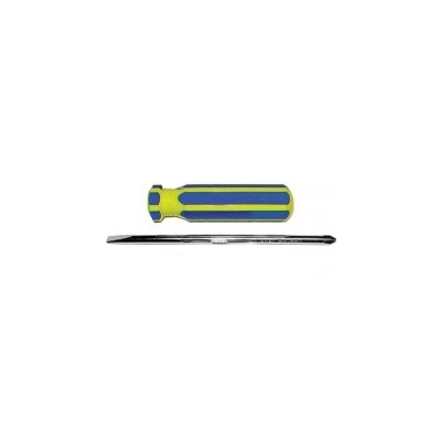 Отвертка с переставным жалом CrV коротыш, сине-желтая ручка 6x32мм