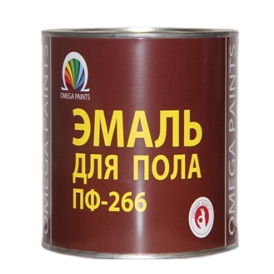 Эмаль ПФ-266 для пола Omega Paints Профи красно-коричневая 0.9 кг
