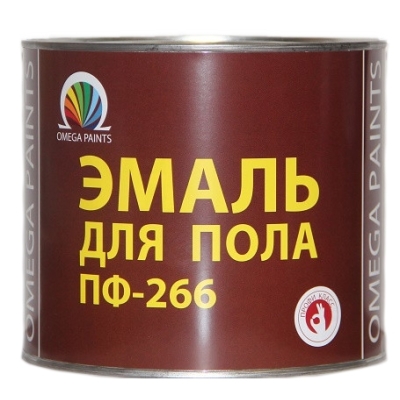 Эмаль для пола Omega Paints ПФ-266 золотисто-коричневая (1.9 кг)
