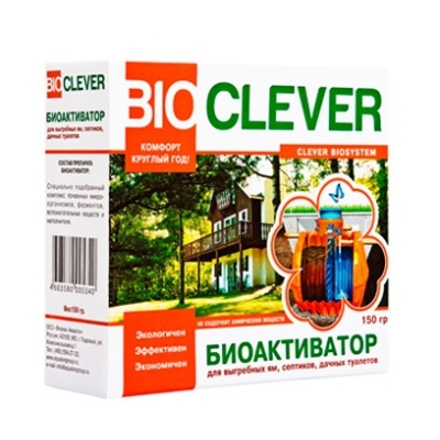 Биоактиватор для выгребных ям,септиков и дачных туалетов 150г (CLEVER)