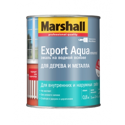 Эмаль водная Marshall Export Aqua белая полуматовая (0.8 л)