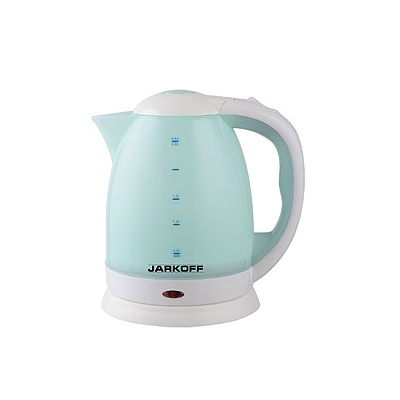 Чайник JARKOFF JK-2021 G 2 л, 135 кВт, пластик, диск, белый/зеленый/синий