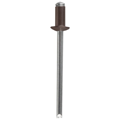 Заклепка вытяжная 4х10 мм алюминий/сталь темно-коричневая (RAL 8017) (100 шт) Крепстандарт