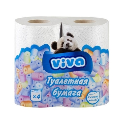 Бумага туалетная Viva 2х-слойная (4 шт)