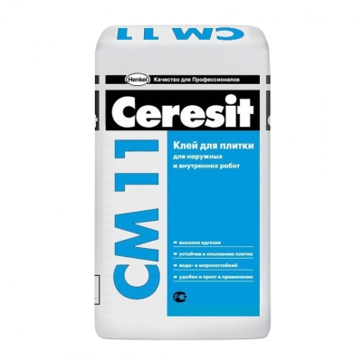 Клей для плитки СМ 11 Ceresit (для внутренних и наружных работ) 5 кг