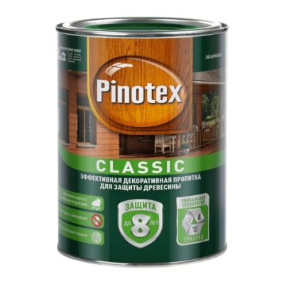 Пропитка для древесины декоративно-защитная Pinotex Classic ореховое дерево (1 л)