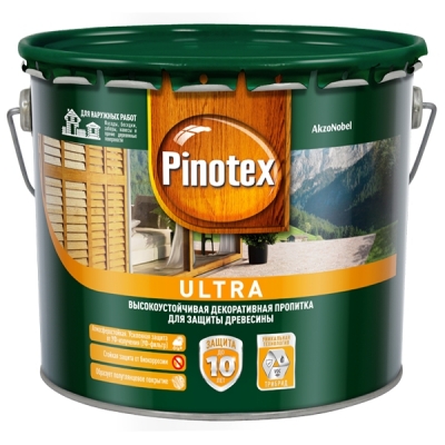 Пропитка для древесины декоративно-защитная Pinotex Ultra калужница (2.7 л)