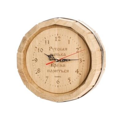 Часы ЧПД-1 с гравировкой "С легким паром" (дуб)