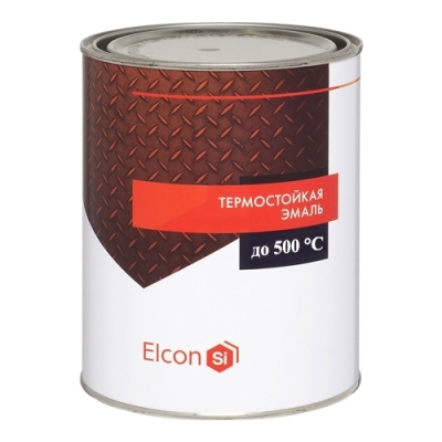 Эмаль термостойкая Elcon черная до +500°C (0.8 кг)