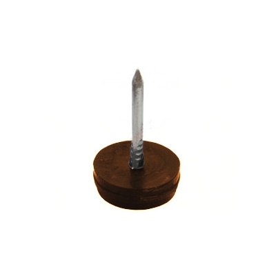 Подпятник для мебели (с гвоздем) d15 мм коричневый (15 шт) Adria