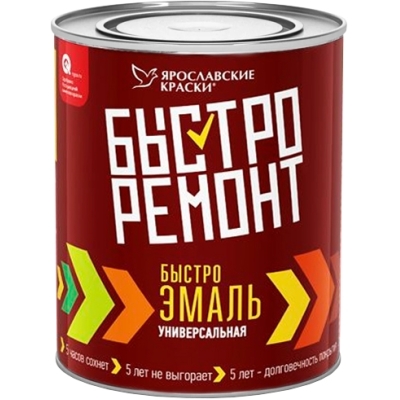Быстроэмаль Ярославские краски универсальная салатная 1кг 