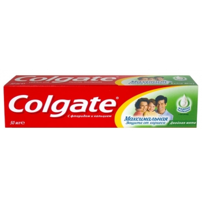 Зубная паста Colgate Максимальная защита от кариеса Двойная мята (50 мл)