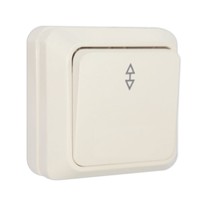 Выключатель проходной 1-кл. ОП бежевый 10 А UNIVersal Олимп