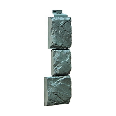 Угол наружный для фасадных панелей FineBer Крупный камень (серо-зеленый)