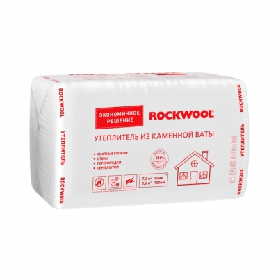 Утеплитель Rockwool Эконом 100х600х1000 мм (3.6 м²)