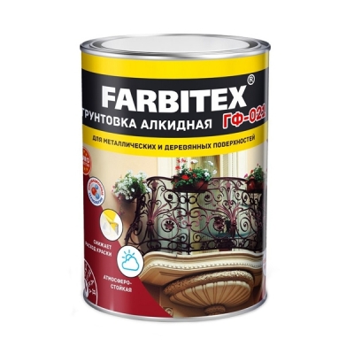 Грунт Farbitex ГФ-021 красно-коричневый (0.9 кг)