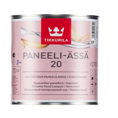 Лак для деревянных панелей Tikkurila Paneeli-Ässä 20 EP полуматовый (2.7 л)