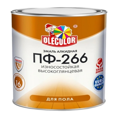 Эмаль для пола Olecolor ПФ-266 золотистая (2.7 кг)