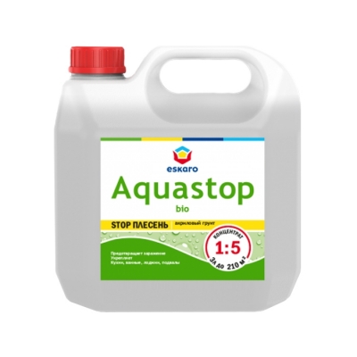 Грунт влагоизолятор Eskaro Aquastop Bio Stop Плесень концентрат (3 л)