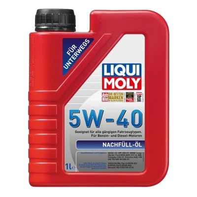Масло моторное НС-синтетическое LiquiMoly Nachfull Oil 5W-40 SN/CF, A3/B4/C3 1л