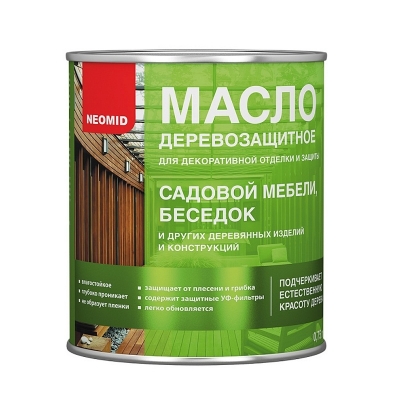 Масло деревозащитное для мебели и интерьеров Neomid (0.75 л) красное дерево