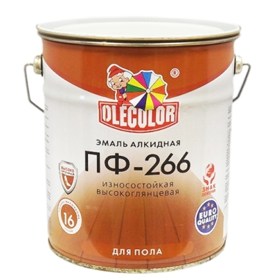 Эмаль для пола Olecolor ПФ-266 золотистая (5 кг)