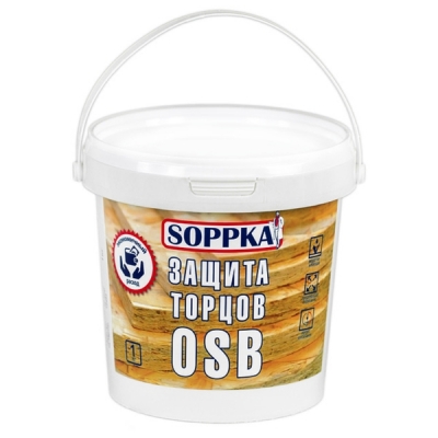 Краска для защиты торцов OSB Soppka белая (1 кг)