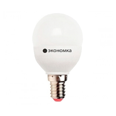 Лампа светодиодная GL45 5 Вт E14 шар 3000 K теплый свет ЭКОНОМКА LED