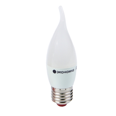 Лампа светодиодная LED CW 5 Вт E27 свеча на ветру 4500 K белый свет ЭКОНОМКА