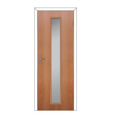 Полотно дверное Олови со стеклом миланский орех 800х2000мм L2 с замком 2014
