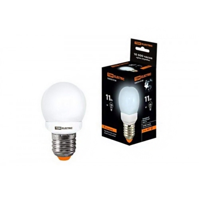 Лампа энергосберегающая КЛЛ-G45-11 Вт-4000 К–Е27 TDM Еlectric