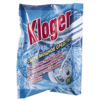 Чистящее средство для устранения засоров Kloger (порошок 70 г)