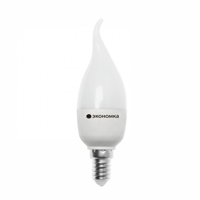 Лампа светодиодная LED CW 7 Вт E14 свеча на ветру 3000 K теплый свет ЭКОНОМКА