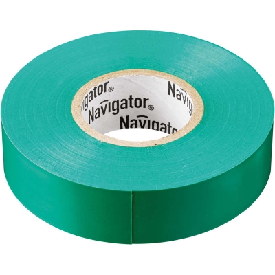 Изолента ПВХ Navigator зеленая, 15 мм (20 м)