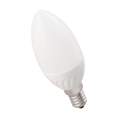 Лампа светодиодная ECO C35 5 Вт E14 свеча 4000 K белый свет IEK