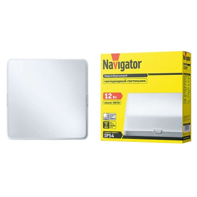 Светильник NBL-S1-IP54 белый квадрат 12 Вт IP54 Navigator
