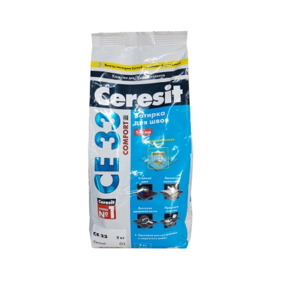 Затирка Ceresit CE 33 белый (№01) 2 кг