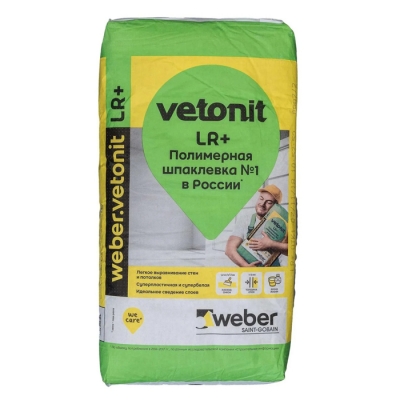 Шпаклевка Vetonit LR+ (финишная, полимерная) 25 кг
