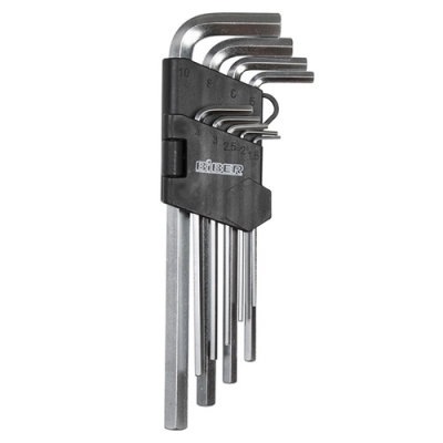 Набор ключей имбусовых средние 9 шт CrV (1.5-10 мм) BIBER