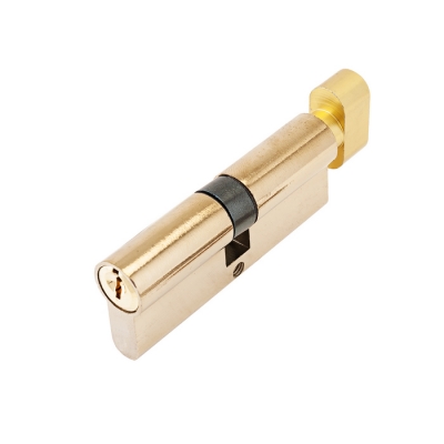 Цилиндр (личина) ключ/вертушка ЦАМ (золото/латунь) 80 мм