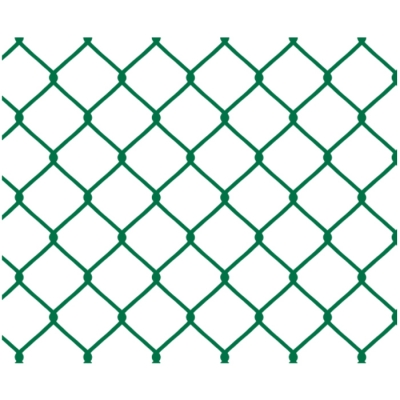 Сетка рабица оцинк. с полимерным покрытием 55х55 мм d-2.7 мм 2х15 м зеленая (RAL 6029)