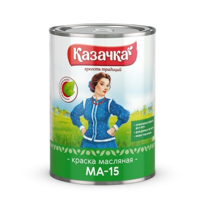 Краска масляная Казачка МА-15 синяя (0.9 кг)