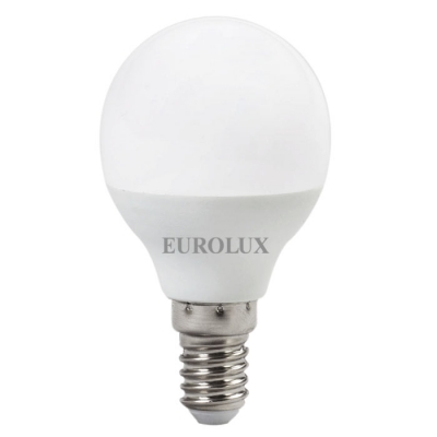Лампа светодиодная LED G45 7 Вт E14 шар 2700 K теплый свет Eurolux
