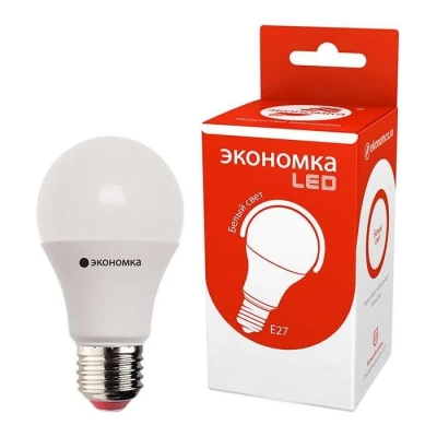 Лампа светодиодная LED A60 11 Вт E27 груша 4500 K белый свет ЭКОНОМКА