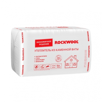 Утеплитель РОКВУЛ Эконом 100х600х1000 мм (3.6 м²) УЦЕНКА*